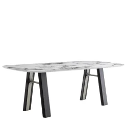 Morica Design Dining Tables<Bridge Large Trinity White Marble-Effect & Oak Table