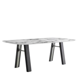 Morica Design Dining Tables<Bridge Trinity White Marble-Effect & Oak Table