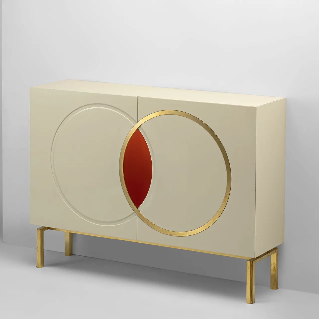 Incalmi Sideboards Buffets<Brioni Cream and Orange Sideboard