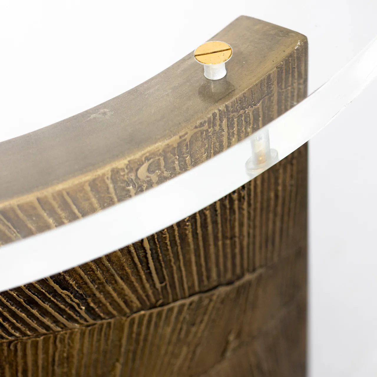 BottegaNera Furniture Desk & Writing Tables<Bronze Desk with Plexiglass Top