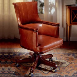 Marzorati Office Chairs<Brown Medium Leather Armchair