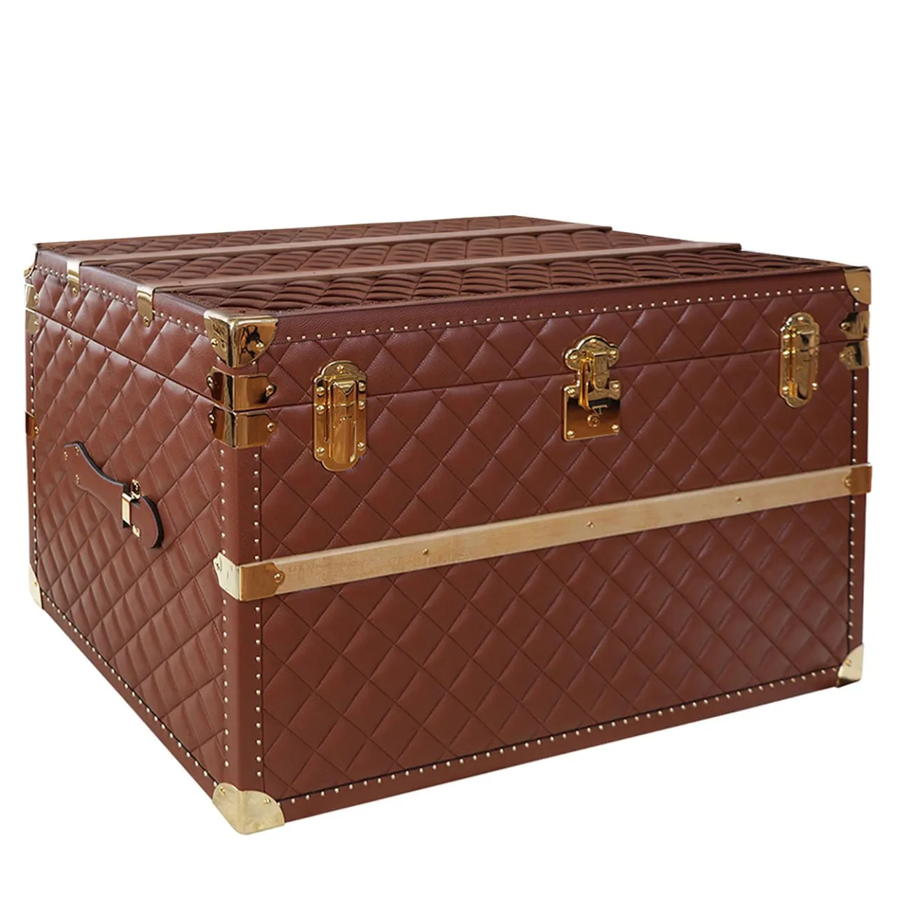 Terrida Trunks<Brown Royal Leather Trunk