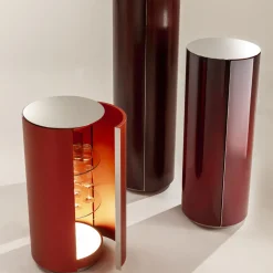 Laura Meroni Cabinets<Brushed Red Cylindrical Cabinet