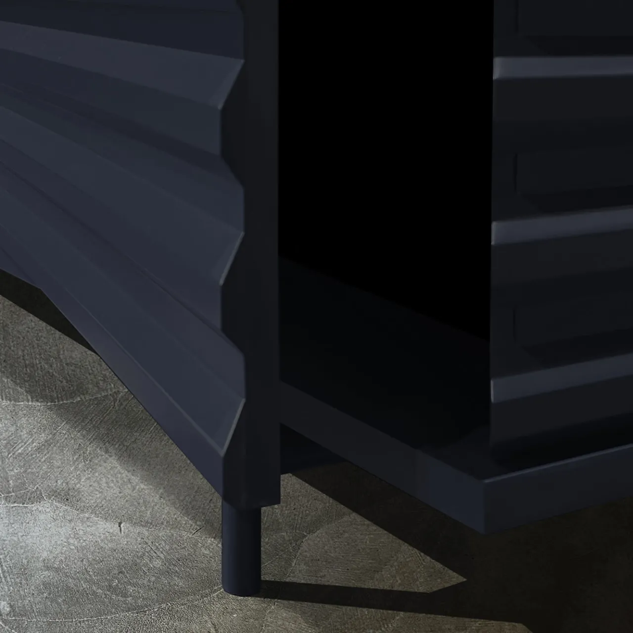 DLA Design Lab Sideboards Buffets<B-SIDE Abyss Blue 3-Door Sideboard