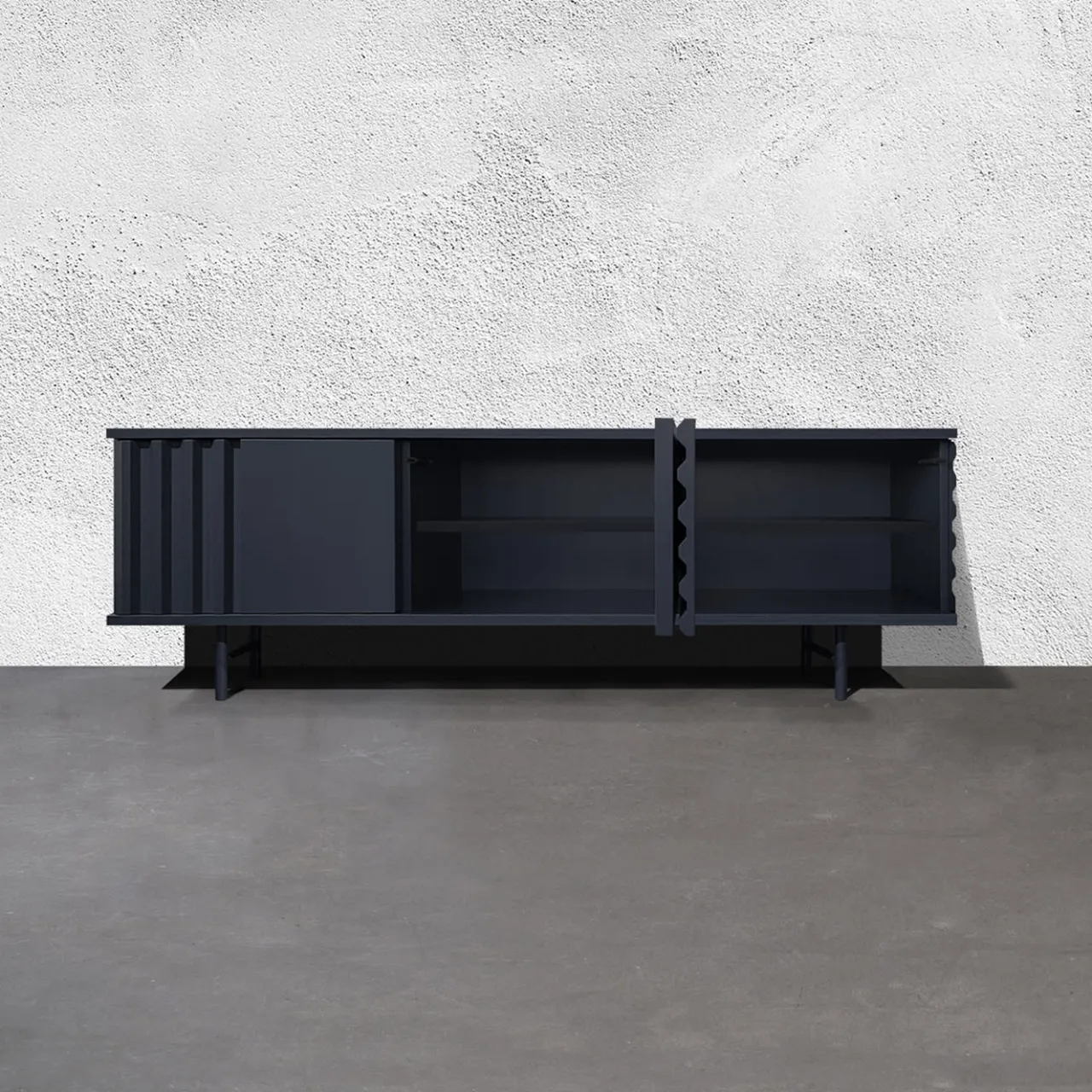 DLA Design Lab Sideboards Buffets<B-SIDE Abyss Blue 3-Door Sideboard