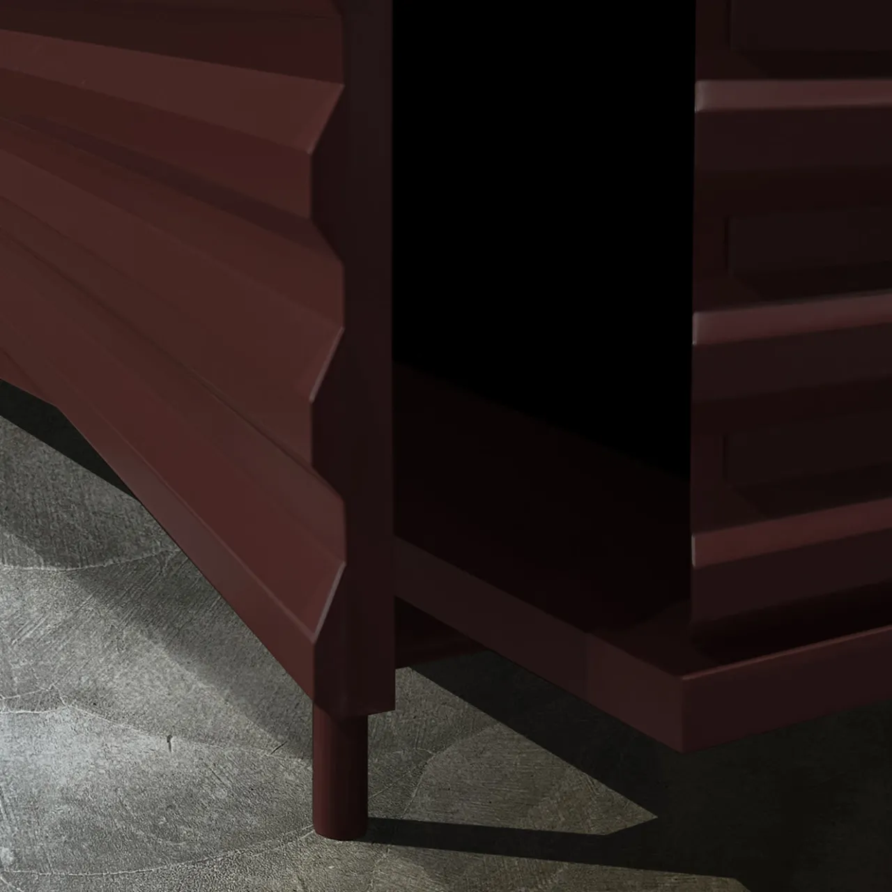DLA Design Lab Sideboards Buffets<B-SIDE Deep Wine 3-Door Sideboard