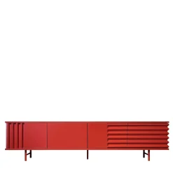 DLA Design Lab Sideboards Buffets<B-Side Fire Red 4-Door MDF Sideboard