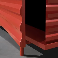 DLA Design Lab Sideboards Buffets<B-Side Fire Red 4-Door MDF Sideboard