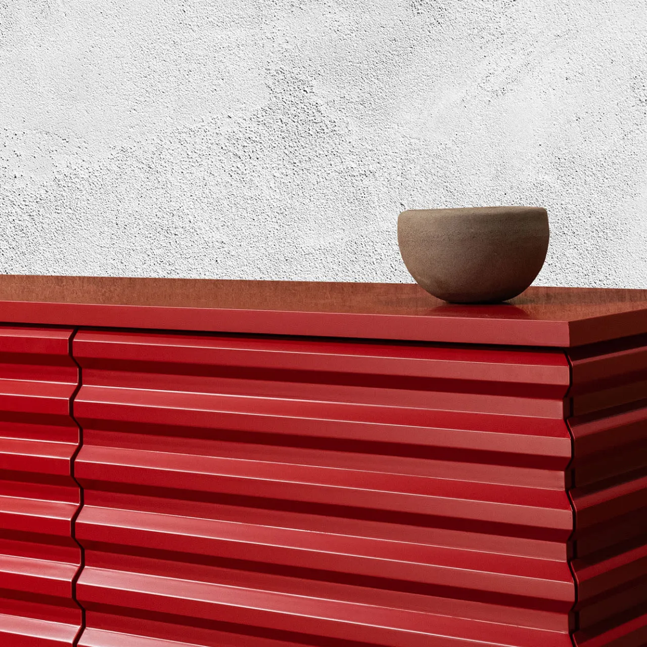 DLA Design Lab Sideboards Buffets<B-Side Fire Red 4-Door MDF Sideboard
