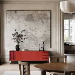 DLA Design Lab Sideboards Buffets<B-SIDE Fire Red 3-Door Sideboard