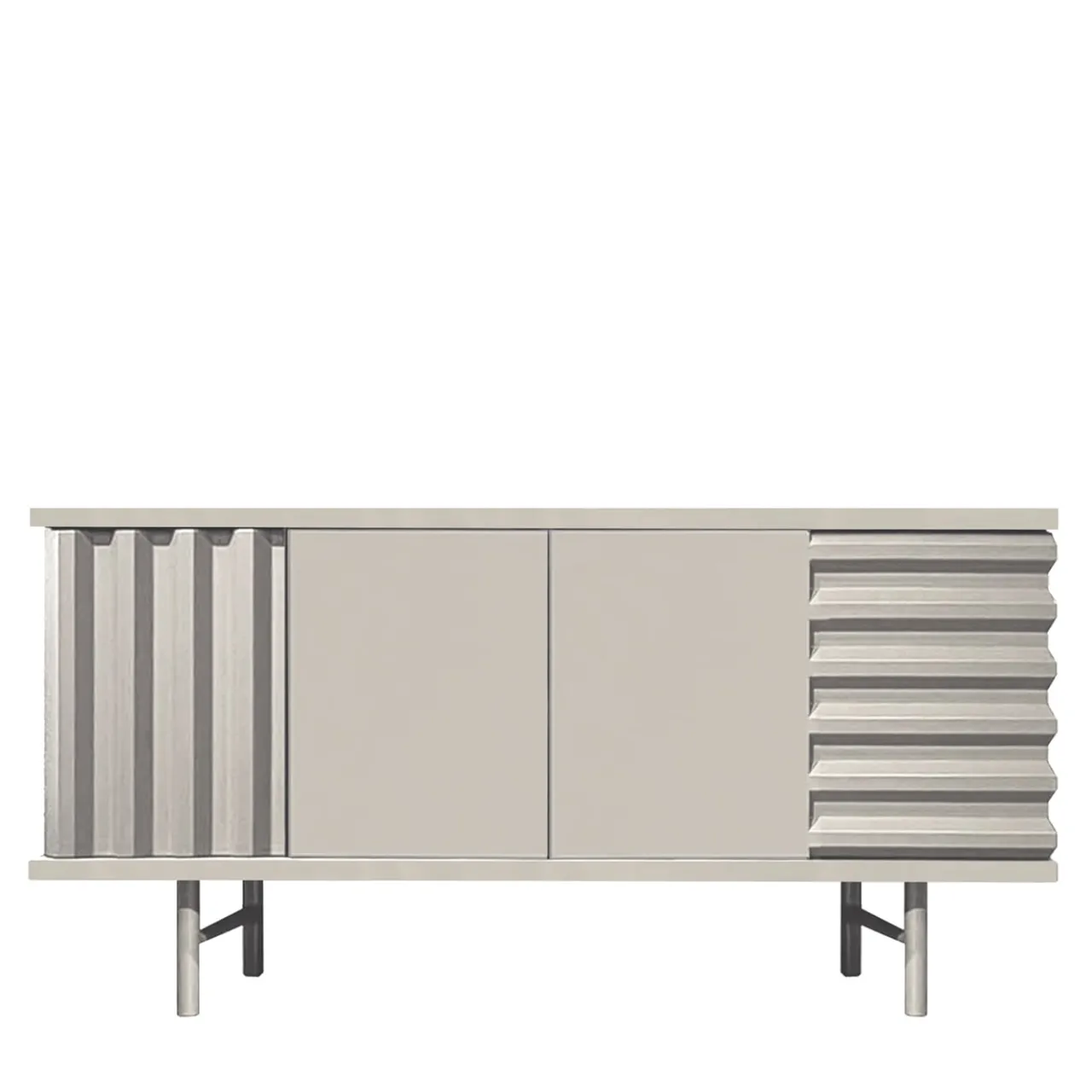 DLA Design Lab Sideboards Buffets<B-Side Pearl White 2-Door MDF Sideboard