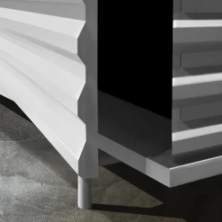 DLA Design Lab Sideboards Buffets<B-Side Pearl White 2-Door MDF Sideboard