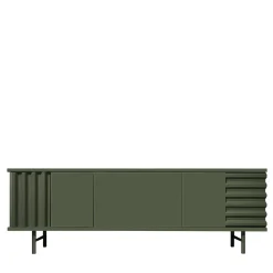 DLA Design Lab Sideboards Buffets<B-Side Rosemary Green 3-Door MDF Sideboard