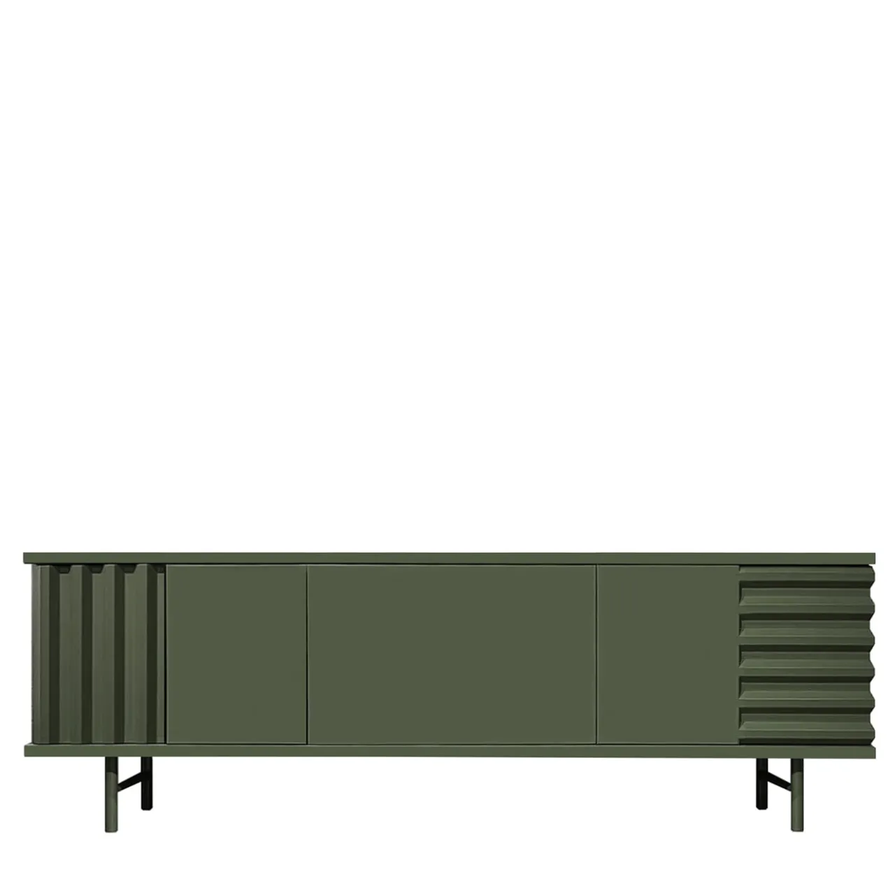 DLA Design Lab Sideboards Buffets<B-Side Rosemary Green 3-Door MDF Sideboard