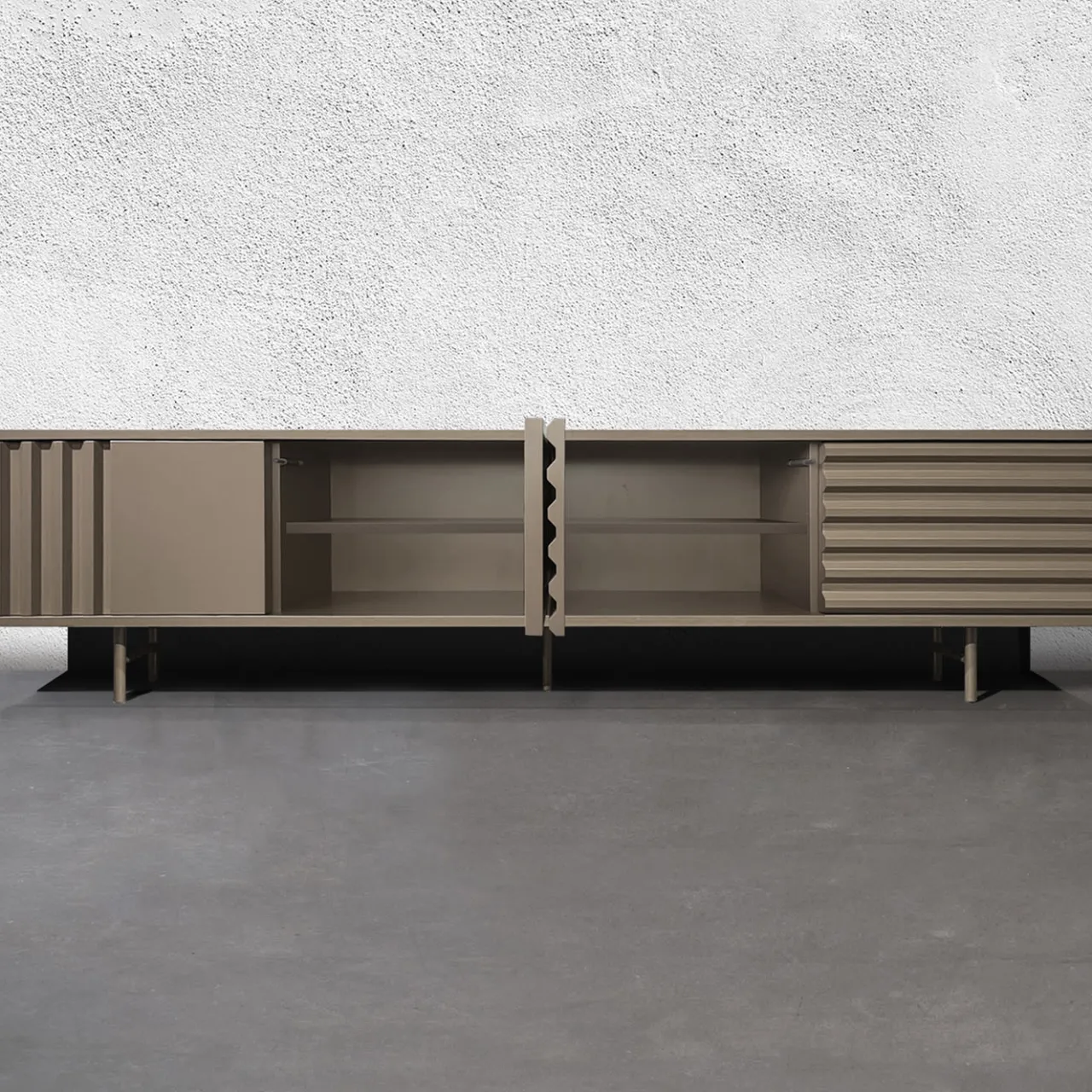 DLA Design Lab Sideboards Buffets<B-SIDE Sand Beige 4-Door Sideboard