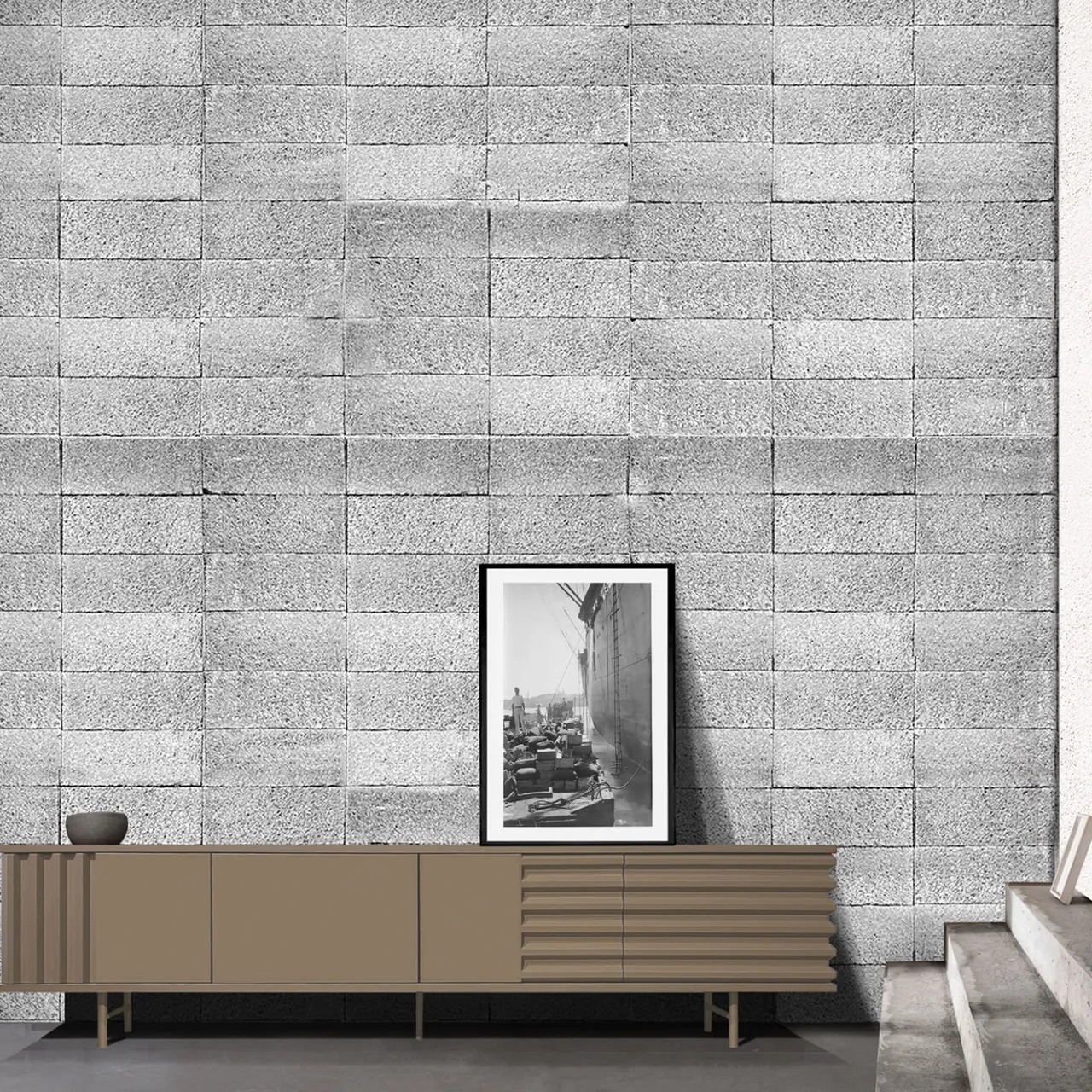 DLA Design Lab Sideboards Buffets<B-SIDE Sand Beige 4-Door Sideboard