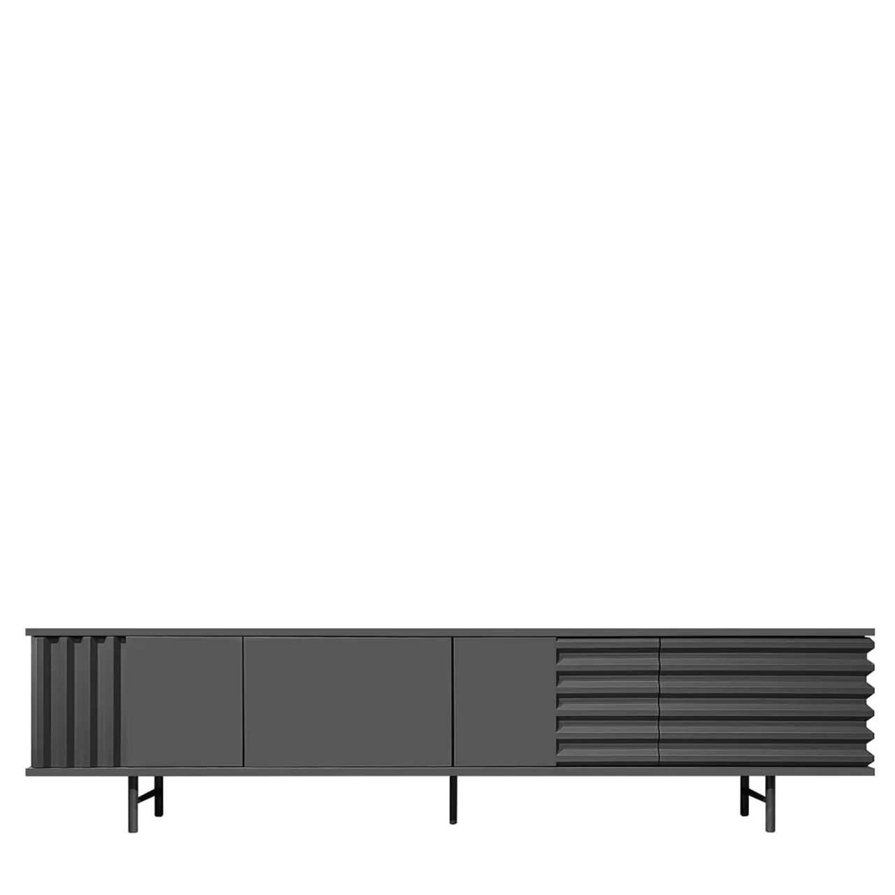 DLA Design Lab Sideboards Buffets<B-SIDE Slate Gray 4-Door Sideboard