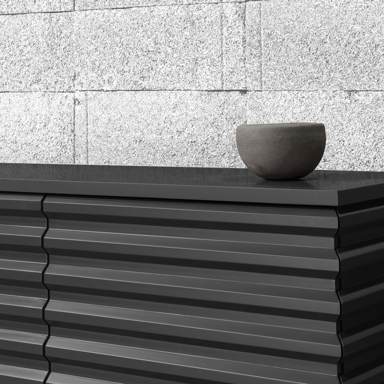 DLA Design Lab Sideboards Buffets<B-SIDE Slate Gray 4-Door Sideboard