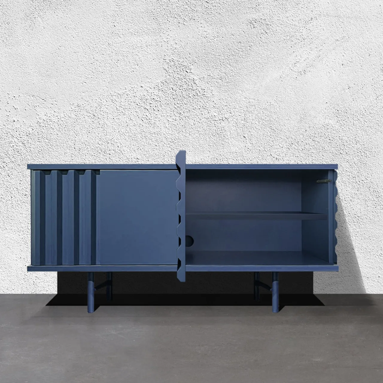 DLA Design Lab Sideboards Buffets<B-Side Ultramarine Blue 2-Door MDF Sideboard