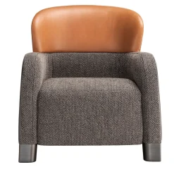 Ghidini 1961 Armchairs<Bucket Brown/Gray Armchair with Low Headrest