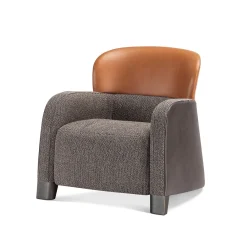 Ghidini 1961 Armchairs<Bucket Brown/Gray Armchair with Low Headrest