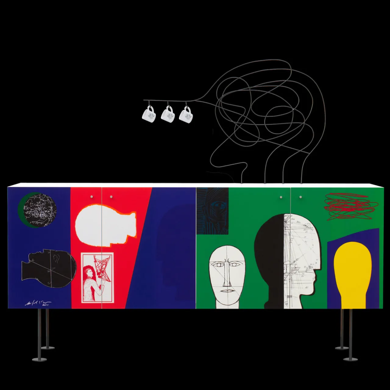 Cleto Munari Sideboards Buffets<Buongiorno Due Sideboard by Mimmo Paladino