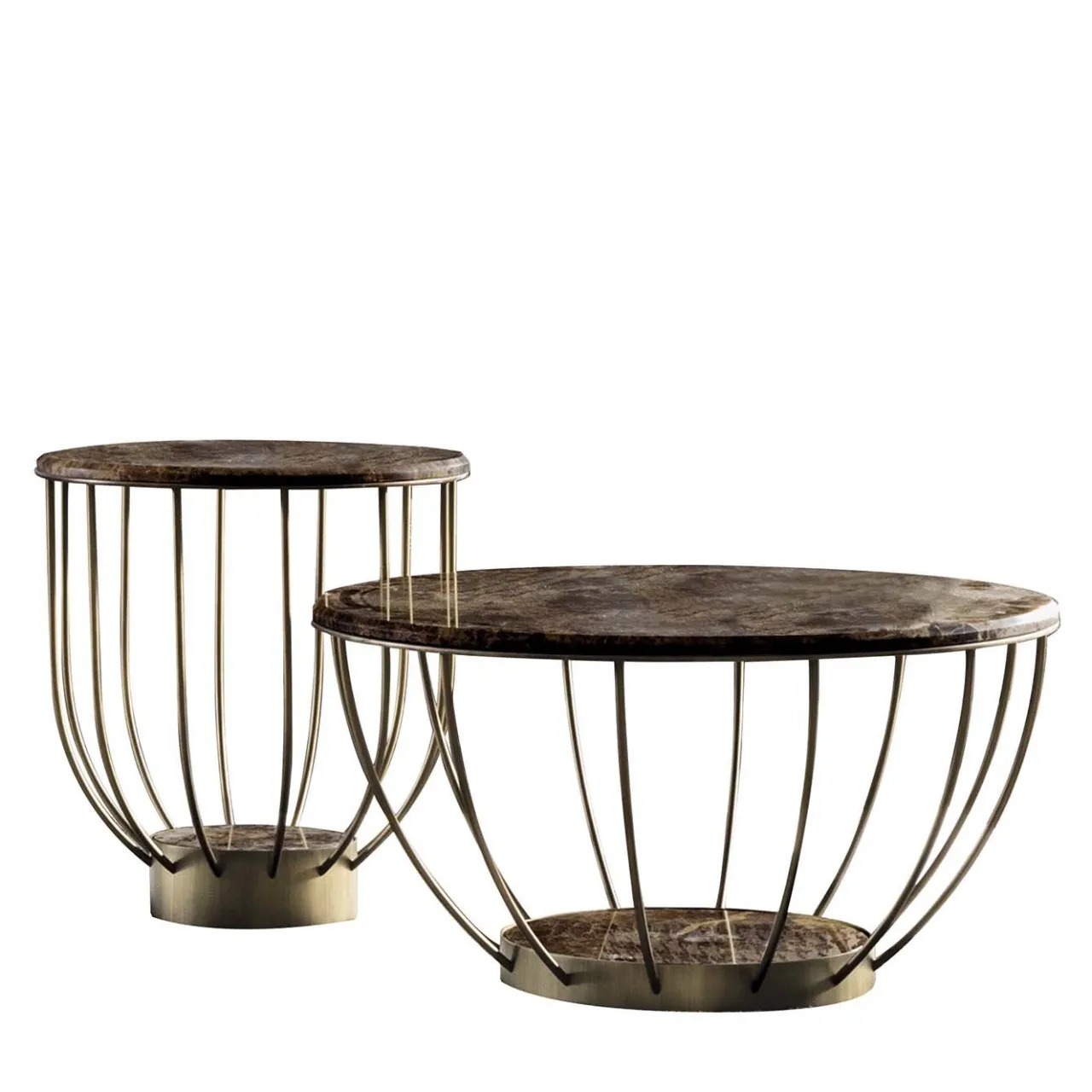 Meroni & Colzani Nesting Tables<Burano Set of Side and Coffee Table