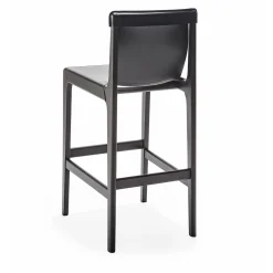 Livoni 1895 Bar Stools<Burano/sg 30 Black Leather Bar Stool by Balutto Associati