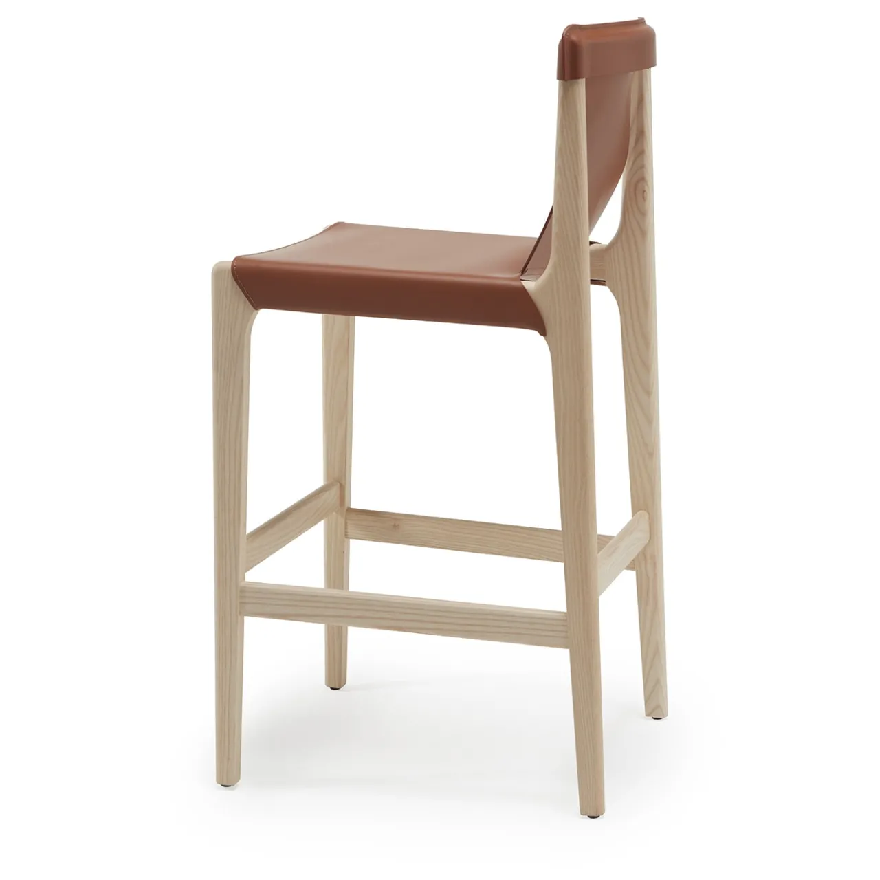 Livoni 1895 Bar Stools<Burano/sg 30 Brown Leather Bar Stool by Balutto Associati