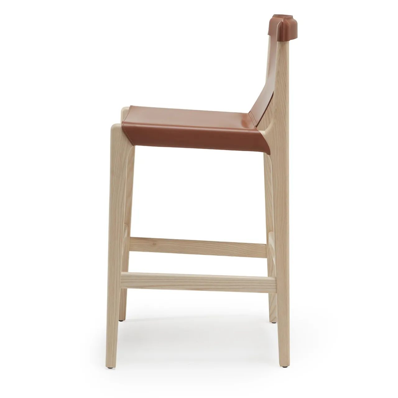 Livoni 1895 Bar Stools<Burano/sg 30 Brown Leather Bar Stool by Balutto Associati