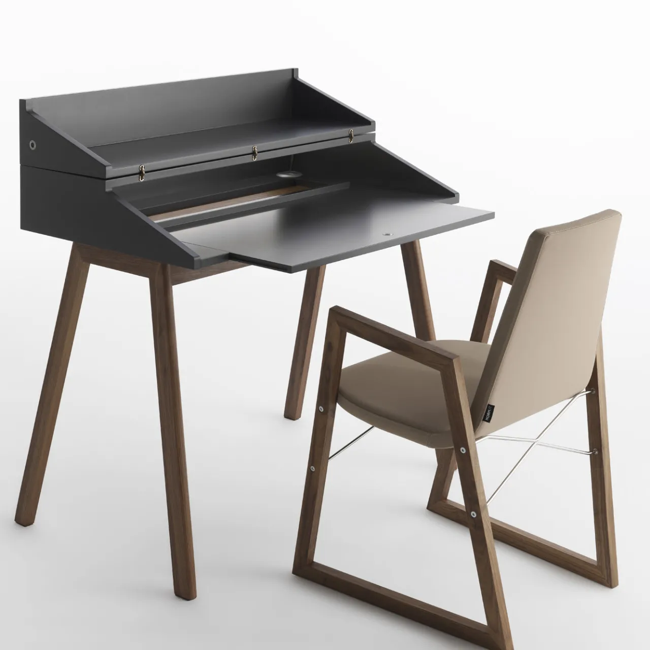 Horm Desk & Writing Tables<Bureau Black Writing Desk by Esa Vesmanen