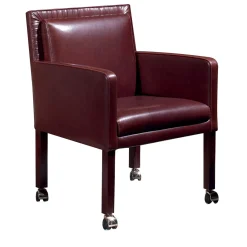 Marzorati Office Chairs<Burgundy Leather Armchair