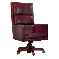 Marzorati Office Chairs<Burgundy Leather Tall Armchair