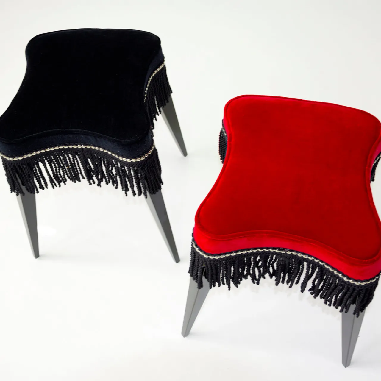 Extroverso Stools<Burlesque stool in red velvet