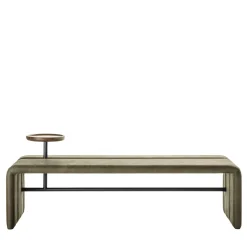 Durame Benches<Butter Leather Bench with Tray
