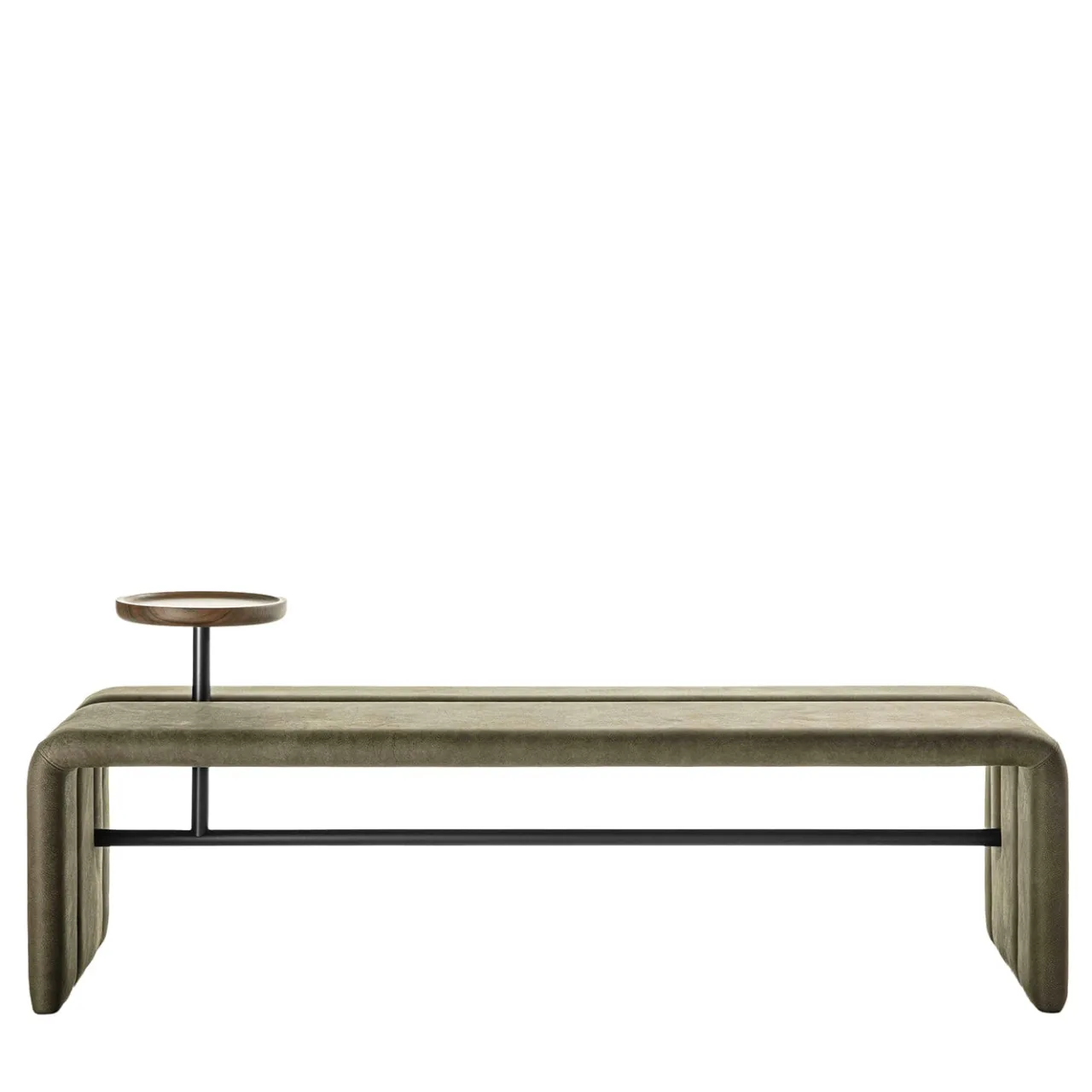 Durame Benches<Butter Leather Bench with Tray