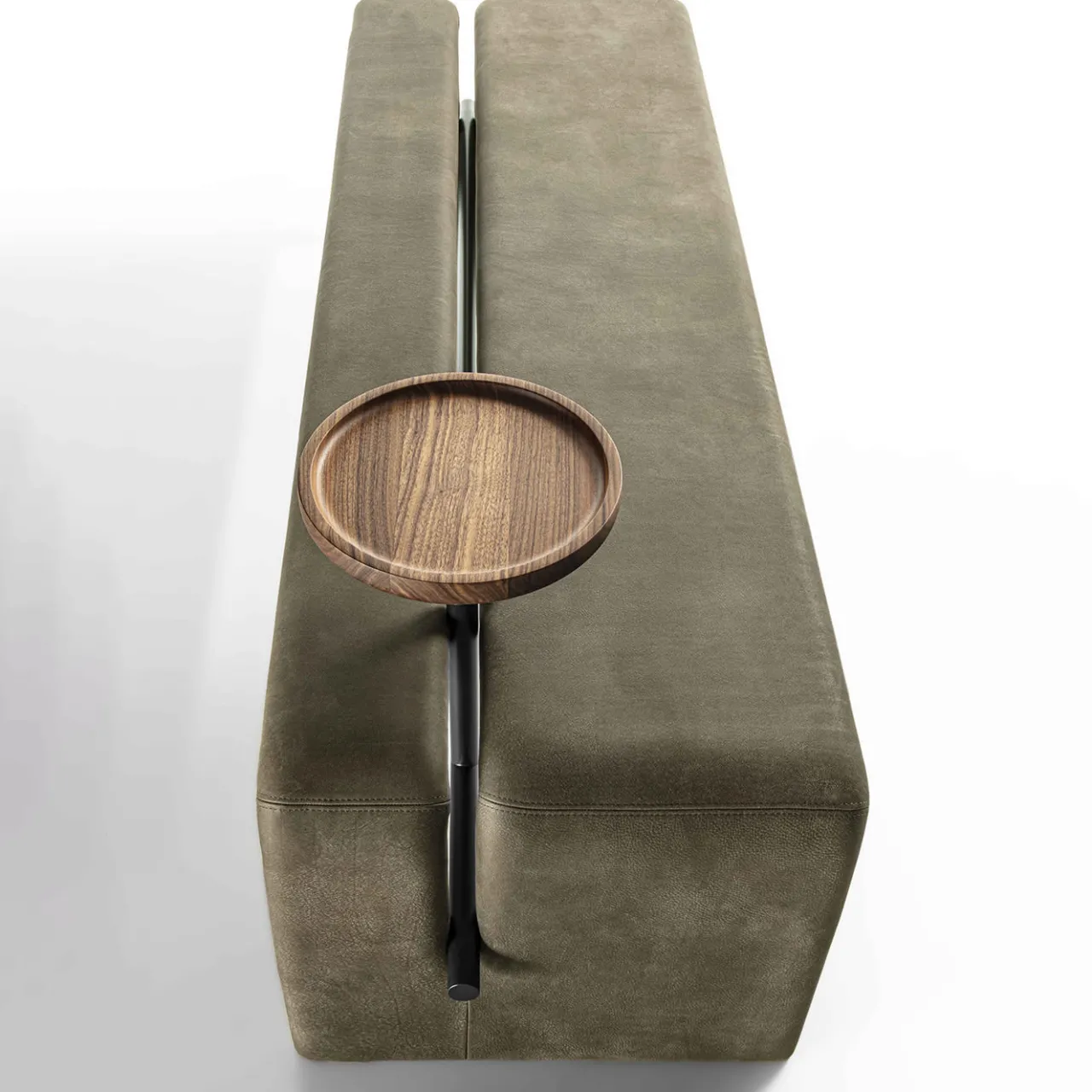Durame Benches<Butter Leather Bench with Tray