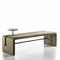 Durame Benches<Butter Leather Bench with Tray