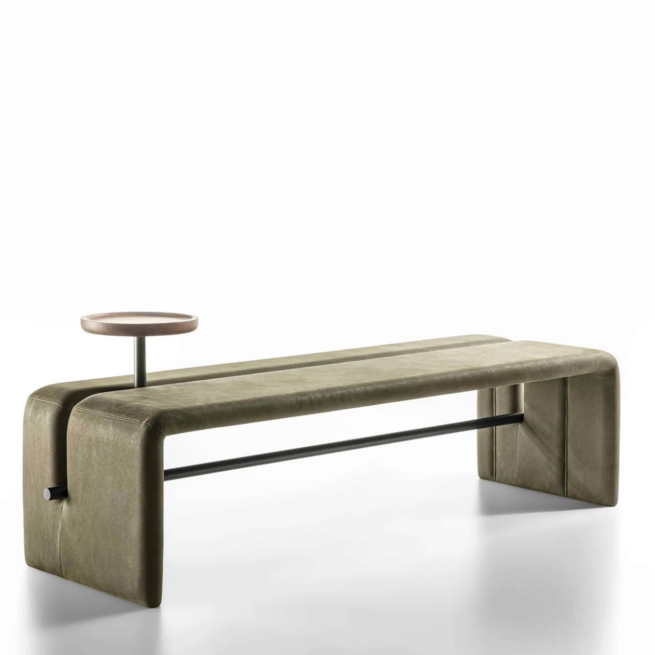 Durame Benches<Butter Leather Bench with Tray