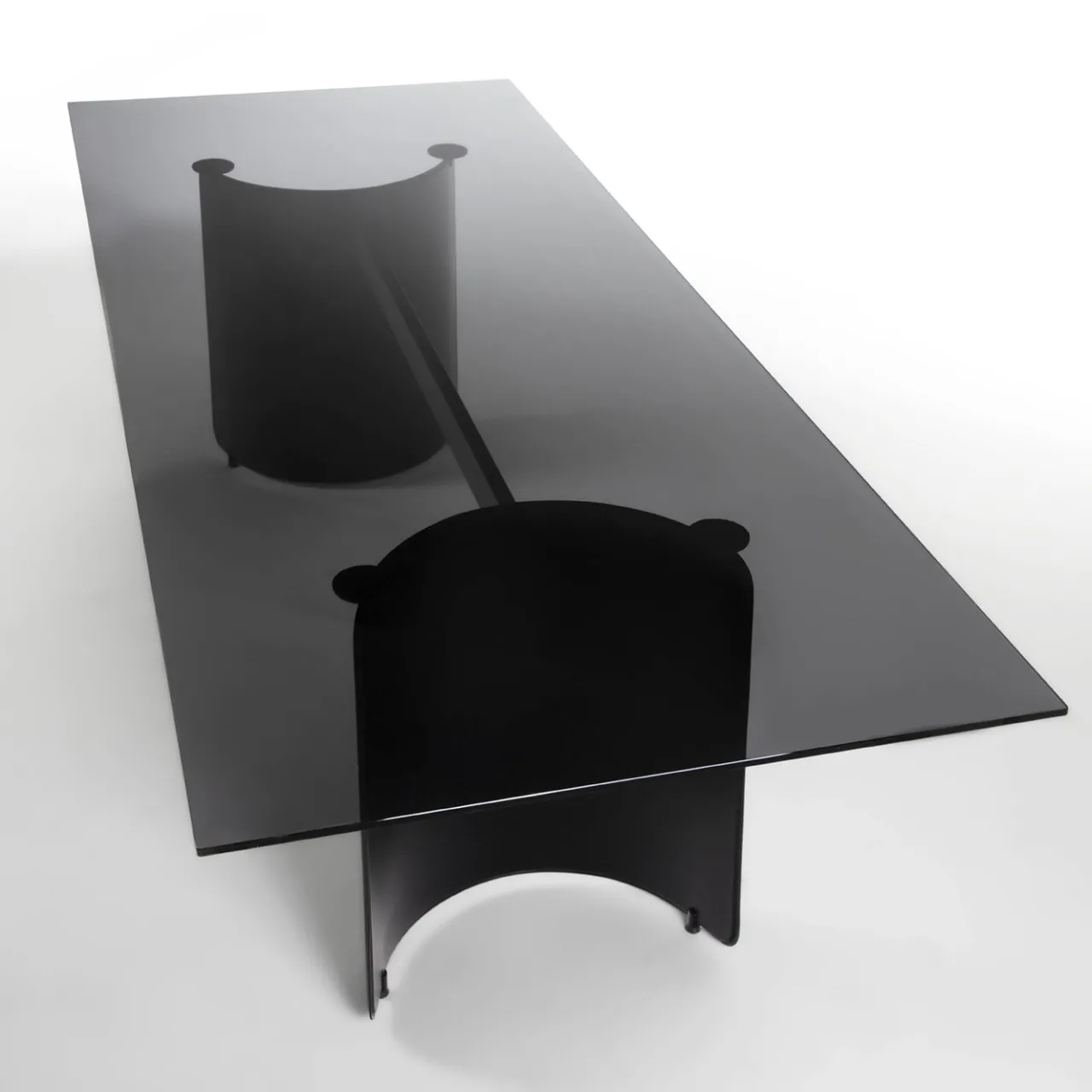 Enrico Pellizzoni Dining Tables<Butterfly Black Glass Table