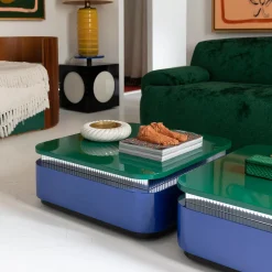 Softhouse Sofas<Cabochon Curved Green Sofa
