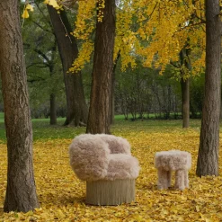 Lorenza Bozzoli Couture Armchairs<Cachemire Fur Pirouette Swivel Armchair by Lorenza Bozzoli