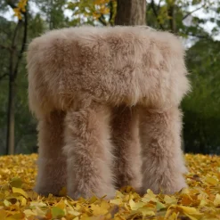 Lorenza Bozzoli Couture Ottomans & Poufs<Cachemire Fur Pouf by Lorenza Bozzoli