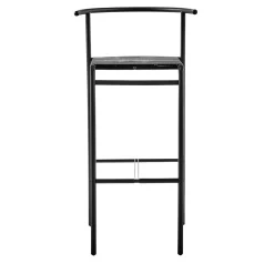 Baleri Italia Bar Stools<Café Chair Black Bar Stool with Black Rubber Straps Seat