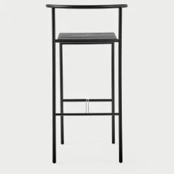 Baleri Italia Bar Stools<Café Chair Black Bar Stool with Black Rubber Straps Seat