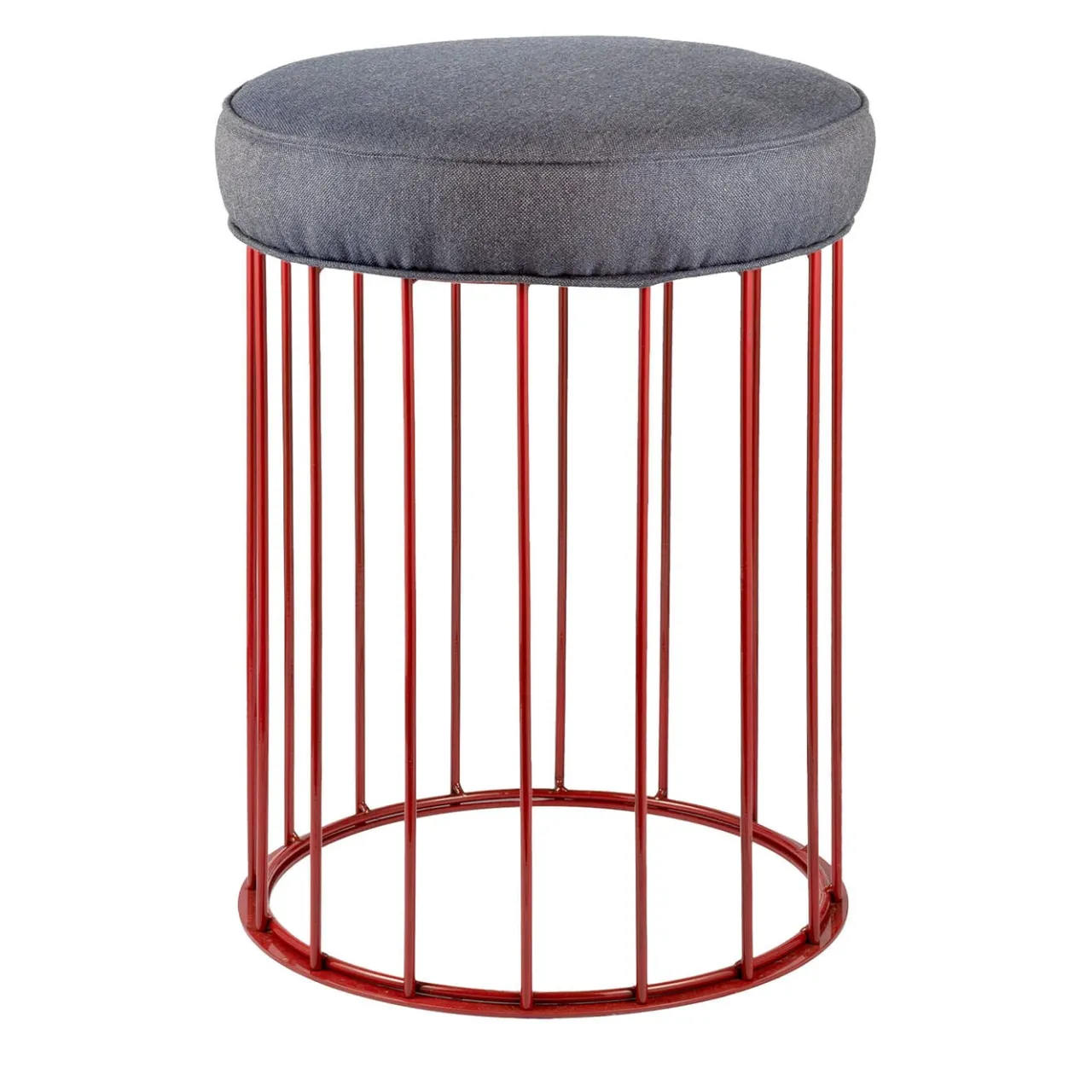 Bronzetto Stools<Cage Carmine Red Iron Stool