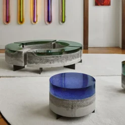 Draga & Aurel Benches<Cala bench resin and concrete top R18