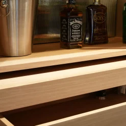 Cafedesart Bar Cabinets<Caleido Piume Natural Wood Bar Cabinet