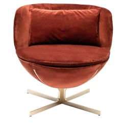 La Manufacture Armchairs<Calice Red Velvet Armchair by Patrick Norguet