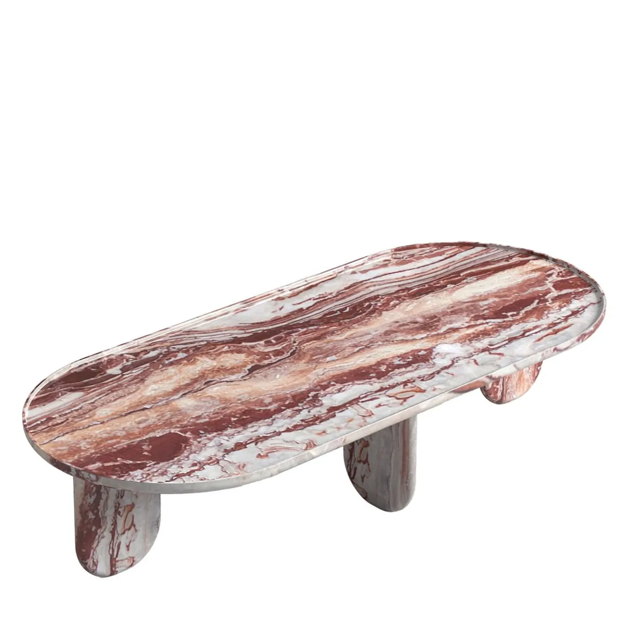 CPRN Homood Outdoor Coffee Tables<Calipso 45 Red arabescato orobico marble outdoor coffee table